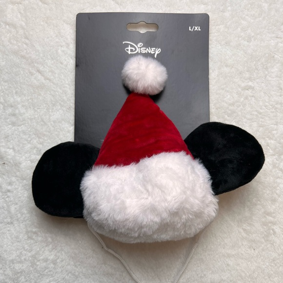 Disney Other - Disney Mickey Mouse Holiday Christmas Ears Dog Hat L/XL